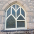 Window exterior at St. Andrew's Church in Guelph, Ontario